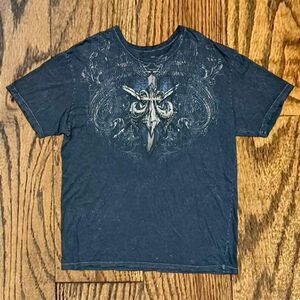 Y2K Affliction Crowns and Skulls Alt Grunge T Shirt